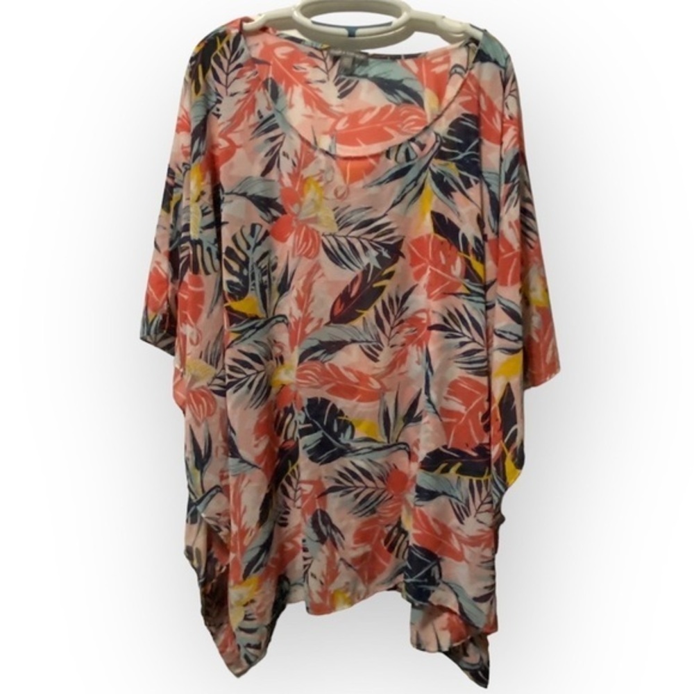 Jessica London Shirt Women’s Size 28W Lightweight Cover Up Top